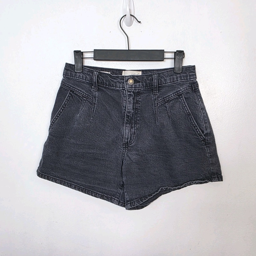 Universal Thread Gray High Rise Midi Denim Wide Everyday Grunge‎ Shorts Size 2